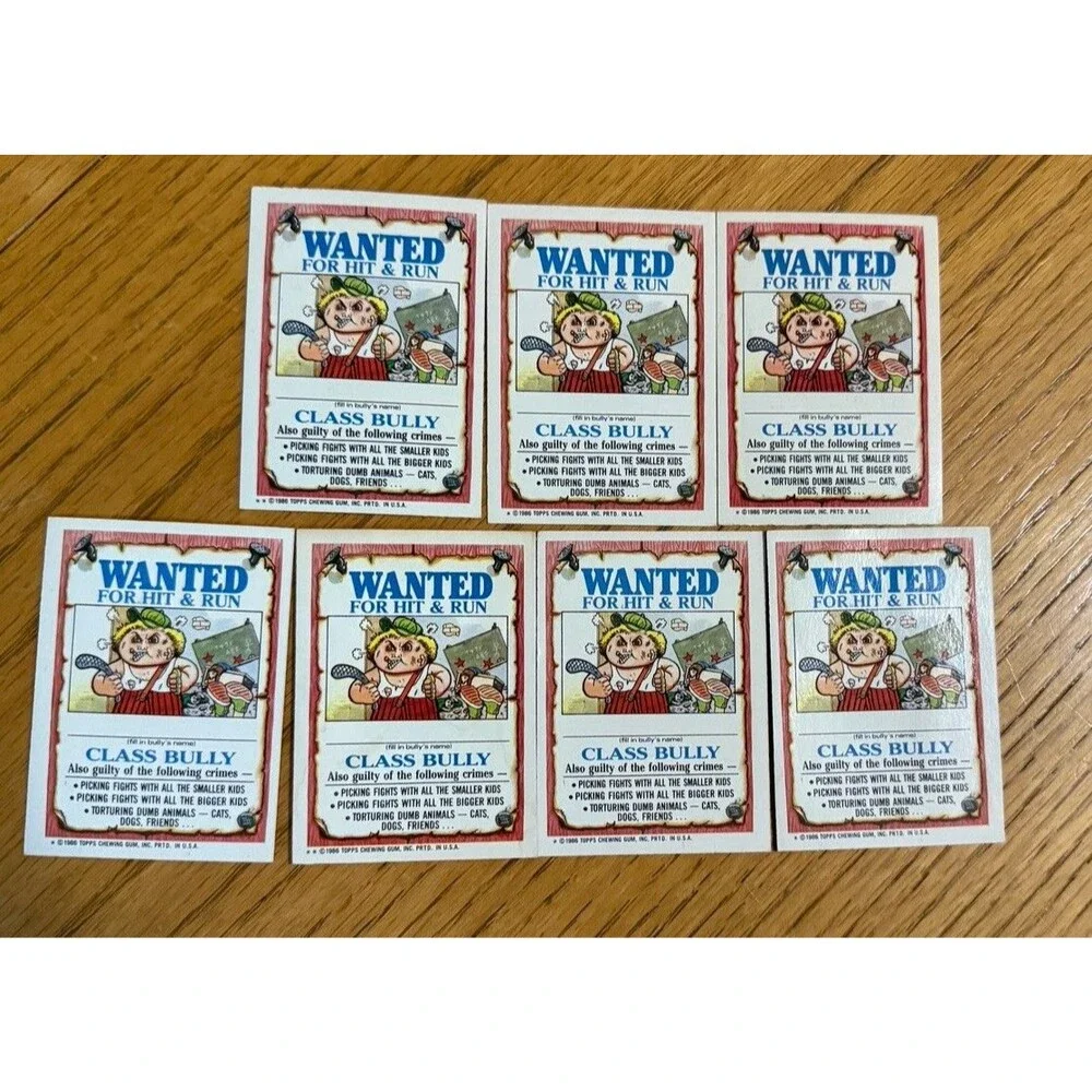 Distorted Dot Mirror Imogene 1986 Topps Garbage Pail Kids OS3 Lot 7 Cards